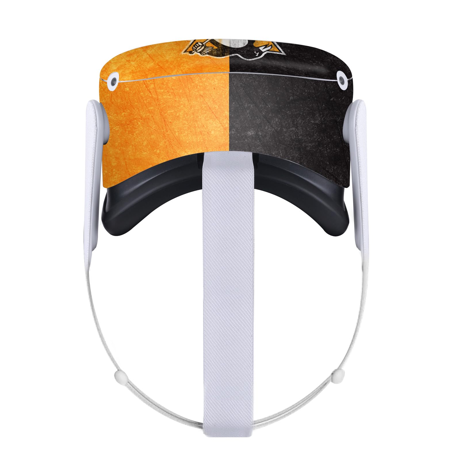 Head Case Designs Officially Licensed NHL Half Distressed Pittsburgh Penguins Vinyl Sticker Skin Decal Cover Compatible with Meta Quest 2