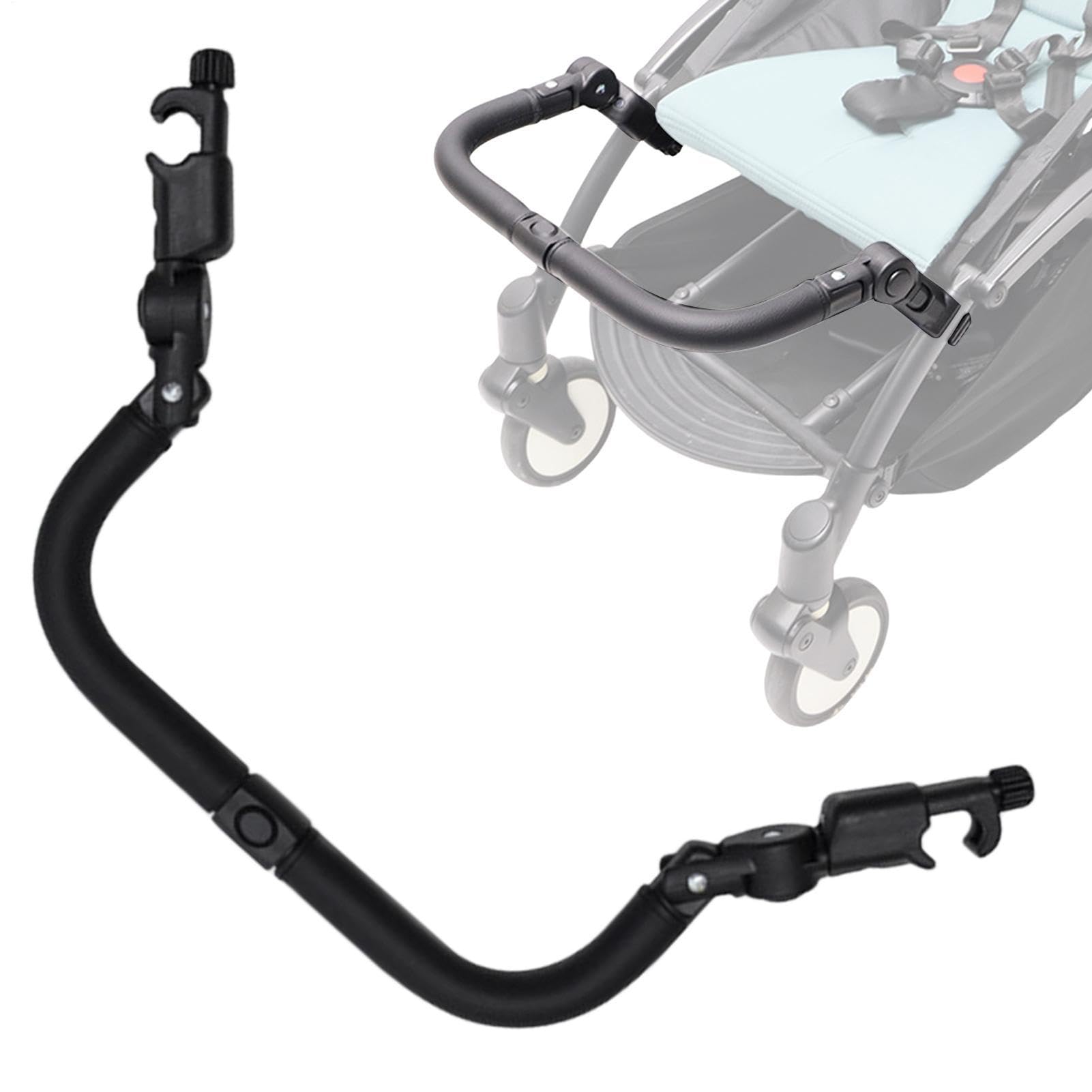 Barra Bracciolo Barra Passeggino Passeggino Pu Sicurezza Regolabile | per Passeggino Barra Protettiva, Barra per Viaggi, Shopping, Passeggiate, Campeggio, Picnic, Gite in Famiglia,