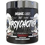 Insane Labz Psychotic Test, High Stim Testosterone Energy and Pump Boosting Pre-Workout Powder with DMAE Bitartrate, D Aspartic Acid, Creatine HCL and Glycerol Monostearate, 30 Servings, Fruit Punch