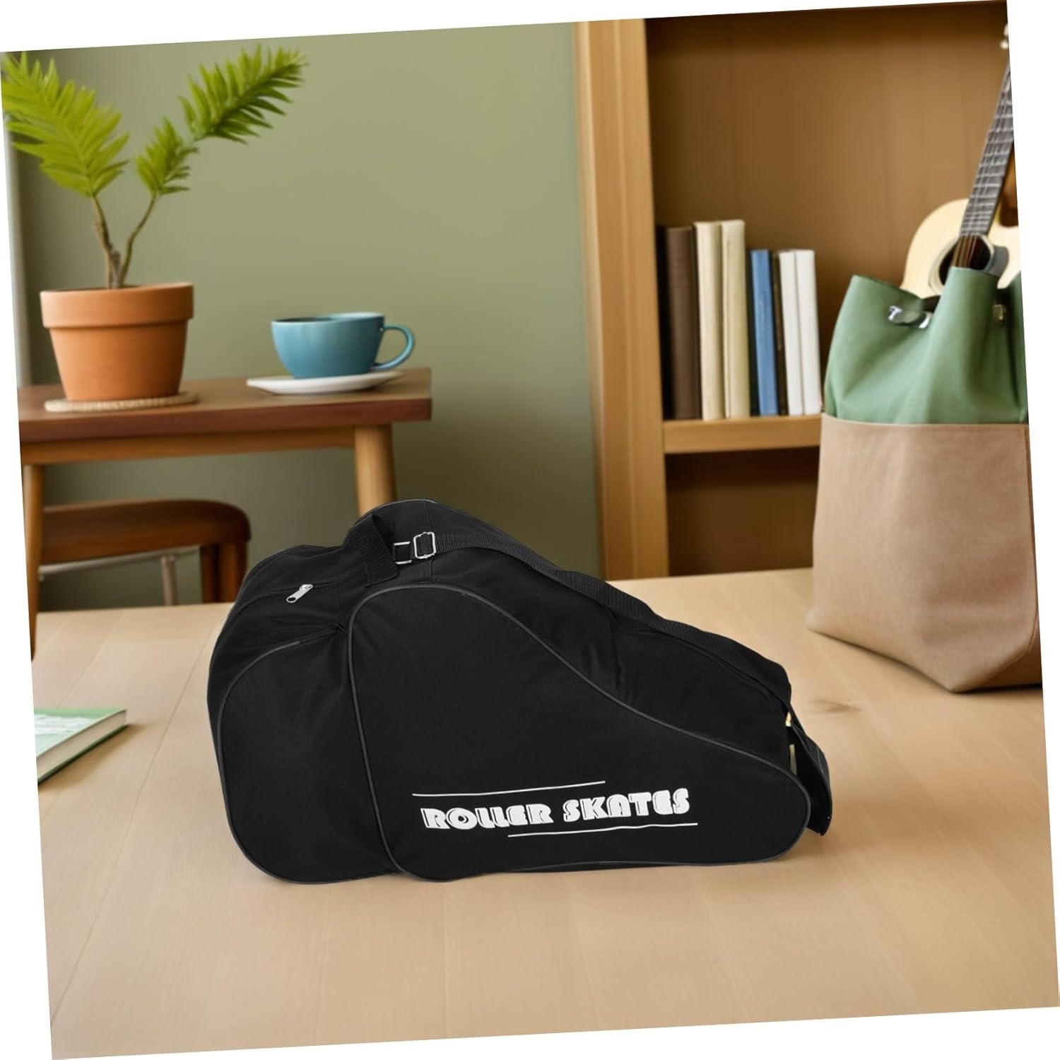 2pcs Roller Skating Bag Breathable Ice Skate Backpack with Thick Padding and Weather-resistant Multi-compartment Organizer Fits Quad Inline and Roller Skates for Adults