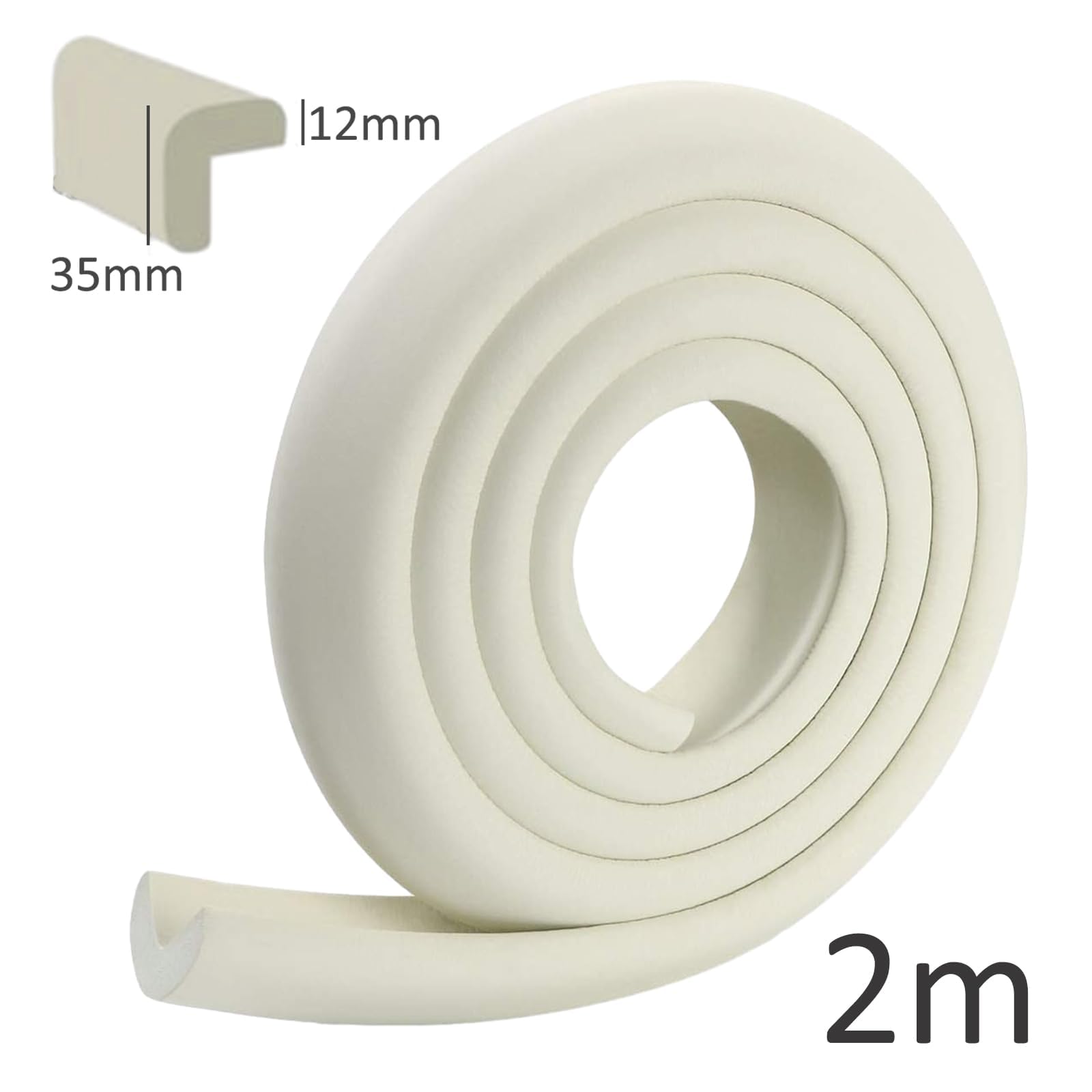 Niksultant 6 PCS Corner Protectors Foam Corner Protectors Edge Protector 2m Foam Safety Strip and 4 Corner Cushion Protector Set including a tape Furniture and Tables Child Baby Proof Bumpers?White? - Image 2