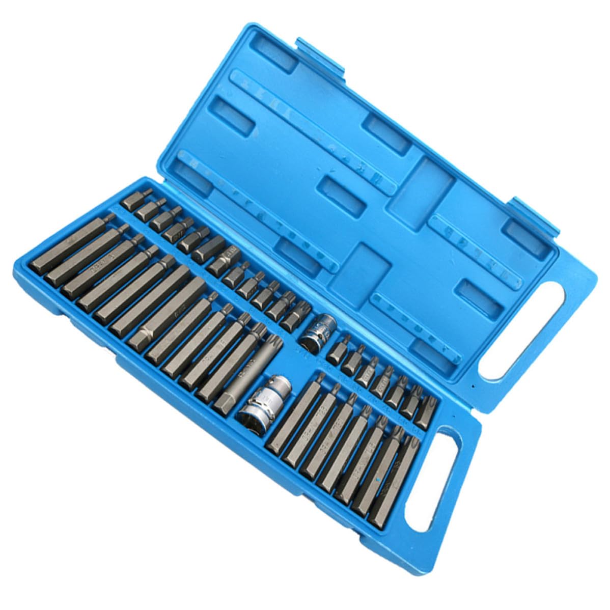 Juego de Llaves Combinadas y Vasos para Reparación de Automóviles de 40 Piezas en Acero Cromo-vanadio, Profesional y Práctico para Taller y Garaje