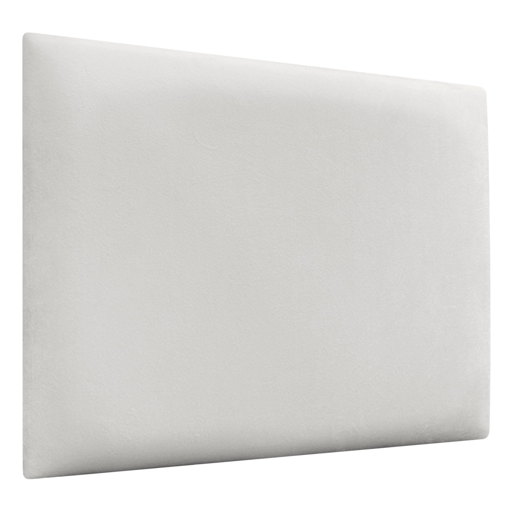 DHOME Testiera Imbottita Composta da Pannelli Autoadesivi Intercambiabili in Velluto Letto Lusso Camera da Letto Imbottita (Bianco, 160cm)