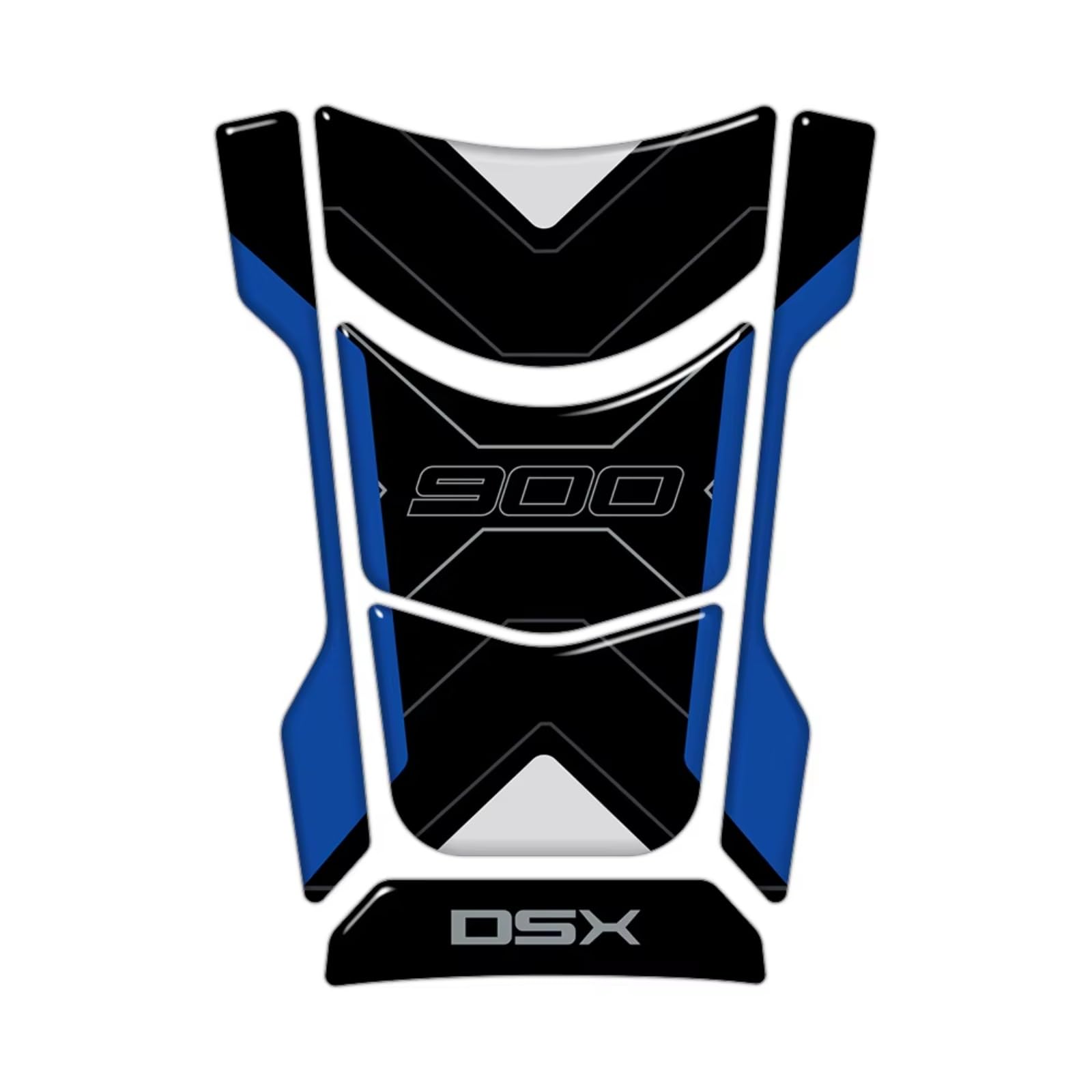 Motorcycle Centre Tank Pad Compatible with Voge for Valico for 900DSX for DSX900 for Ds900x 2024 Carbon Look Motorcycle Fuel Tank Grip Traction Protector(Avio Blue)