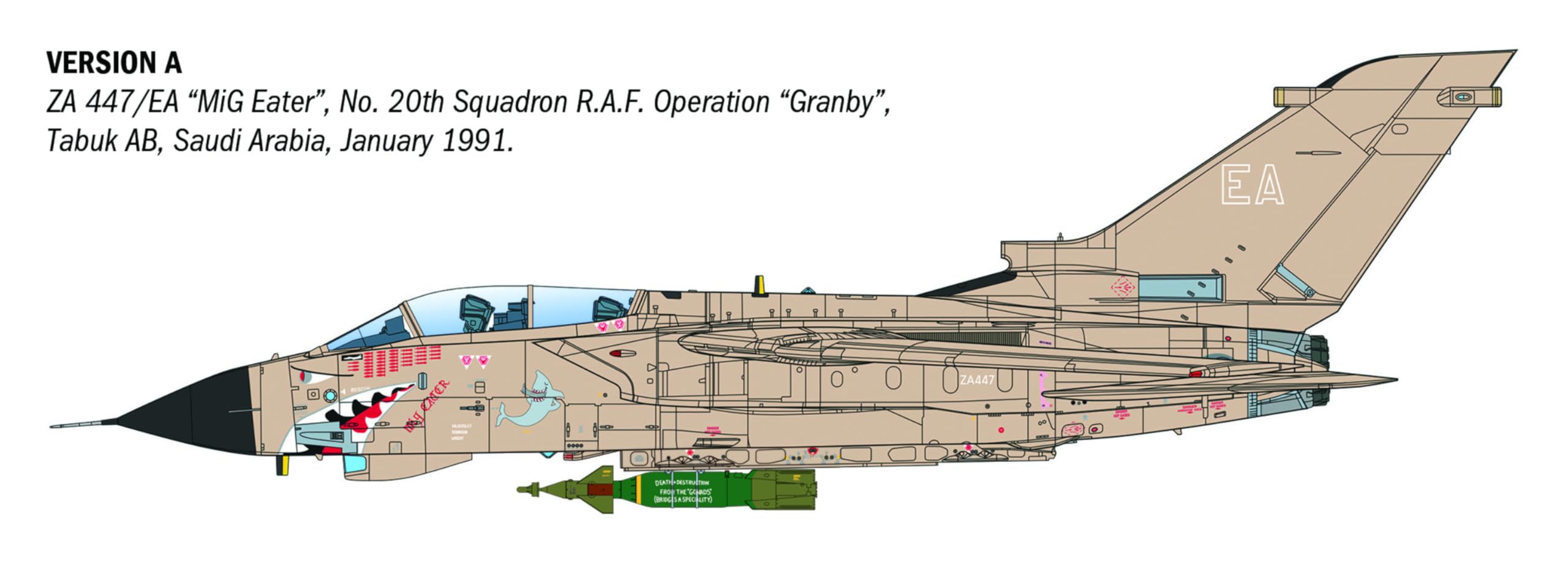 Amazon | イタレリ 1/32 イギリス トーネードGR.1 湾岸戦争 プラモデル
