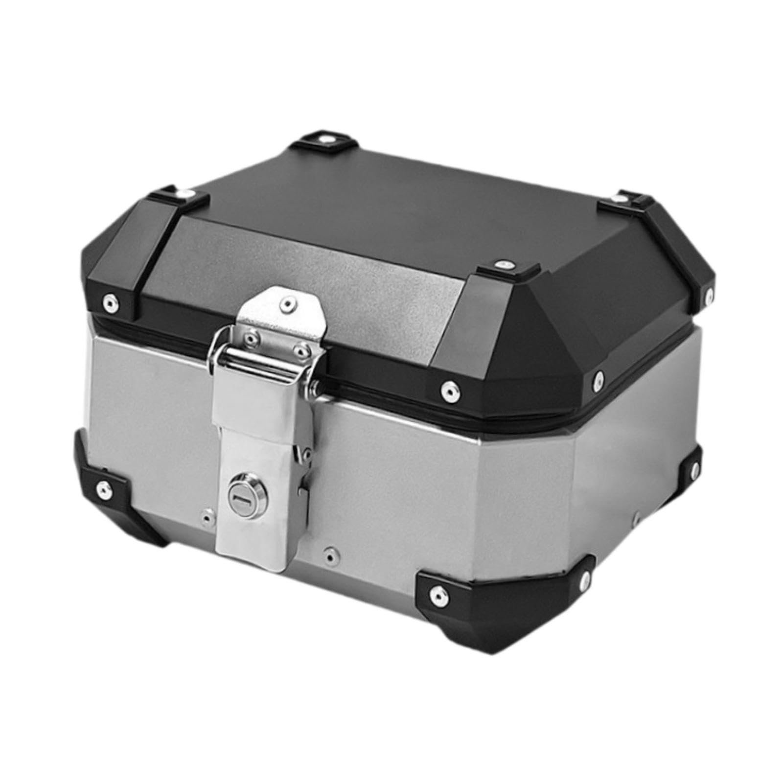 Baúl de Motocicleta Maleta Impermeable Capacidad 10L Instalación Rápida Antirrobo Adecuado para Transporte Diario Viajes Scooters, Plata
