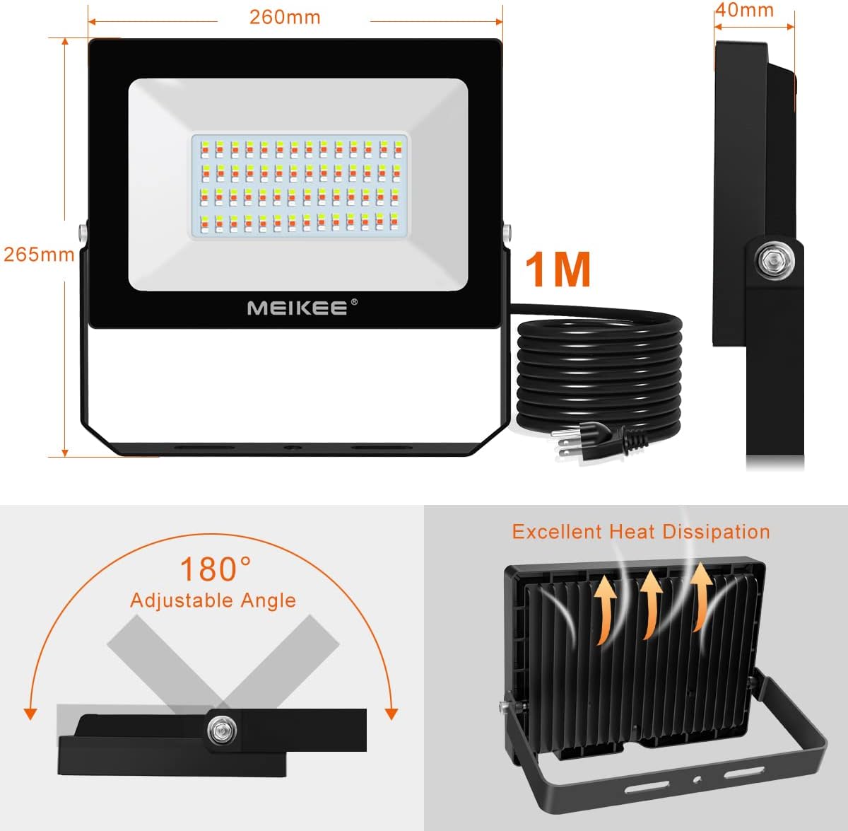 Hоttеѕt Sаlе MEIKEE RGB LED Flood Lights 600W Equivalent, 2 Pack 100W Outdoor Indoor Color Changing Floodlight with Remote Control, IP66 Waterproof Dimmable Wall Washer Light for Party Stage Garden Landscape Bеѕt Cуbеr Dеаlѕ 🔥 MEIKEE RGB LED Flood Lights 600W Equivalent, 2 Pack 100W Outdoor Indoor Color Changing Floodlight with Remote Control, IP66 Waterproof Dimmable Wall Washer Light for Party Stage Garden Landscape