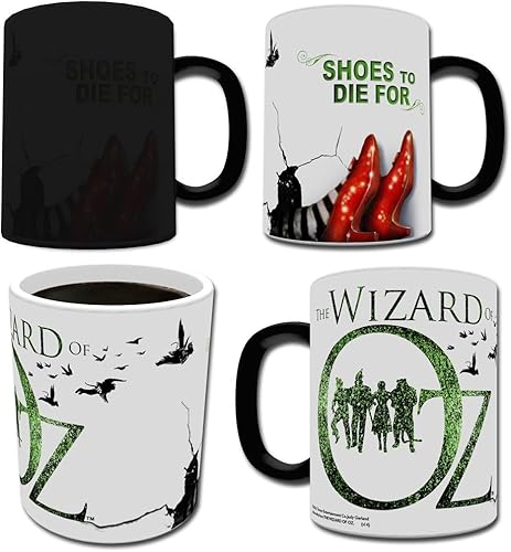 Morphing Mugs Wizard of Oz - Taza de cerámica, color negro
