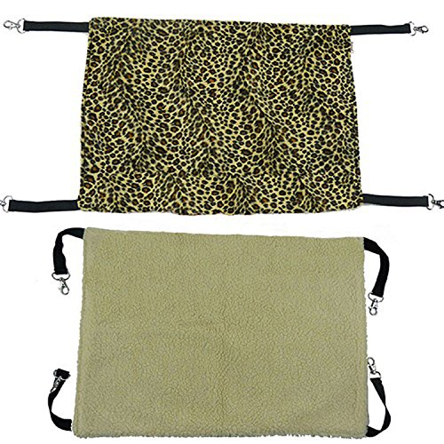 New Comfortable Large Leopard Cat Hammock Fur Animal Hanging Cat Bed Cage Comforter Ferret Pet