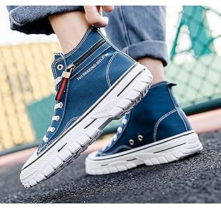 Amazon | QYYスニーカー メンズ ハイカット シューズ デニム Amazon | QYYスニーカー メンズ ハイカット シューズ デニム
