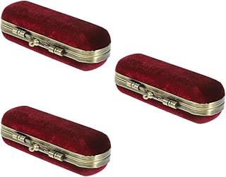 Didiseaon 3 Peças Carteira Caixa De Batom Feminina Para Mulheres Maquiagem Batom Carteiras Femininas Estojo De Batom Vintage Organizador De Batom Porta Batom Vintage Bolso Porta Batom Miss