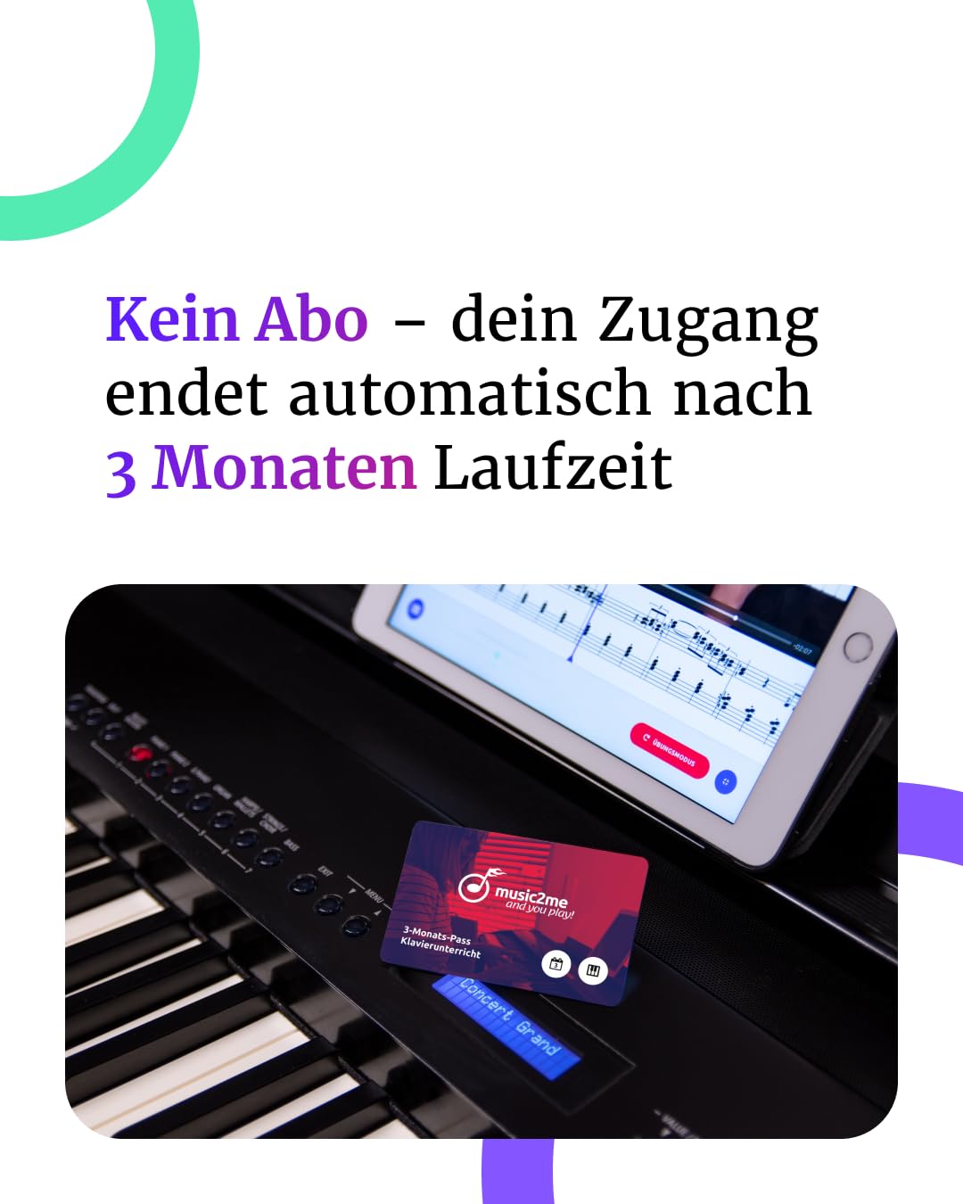 Music2me. de: Nauka fortepianu - lekcje fortepianu online dla początkujących i zaawansowanych 3 monate