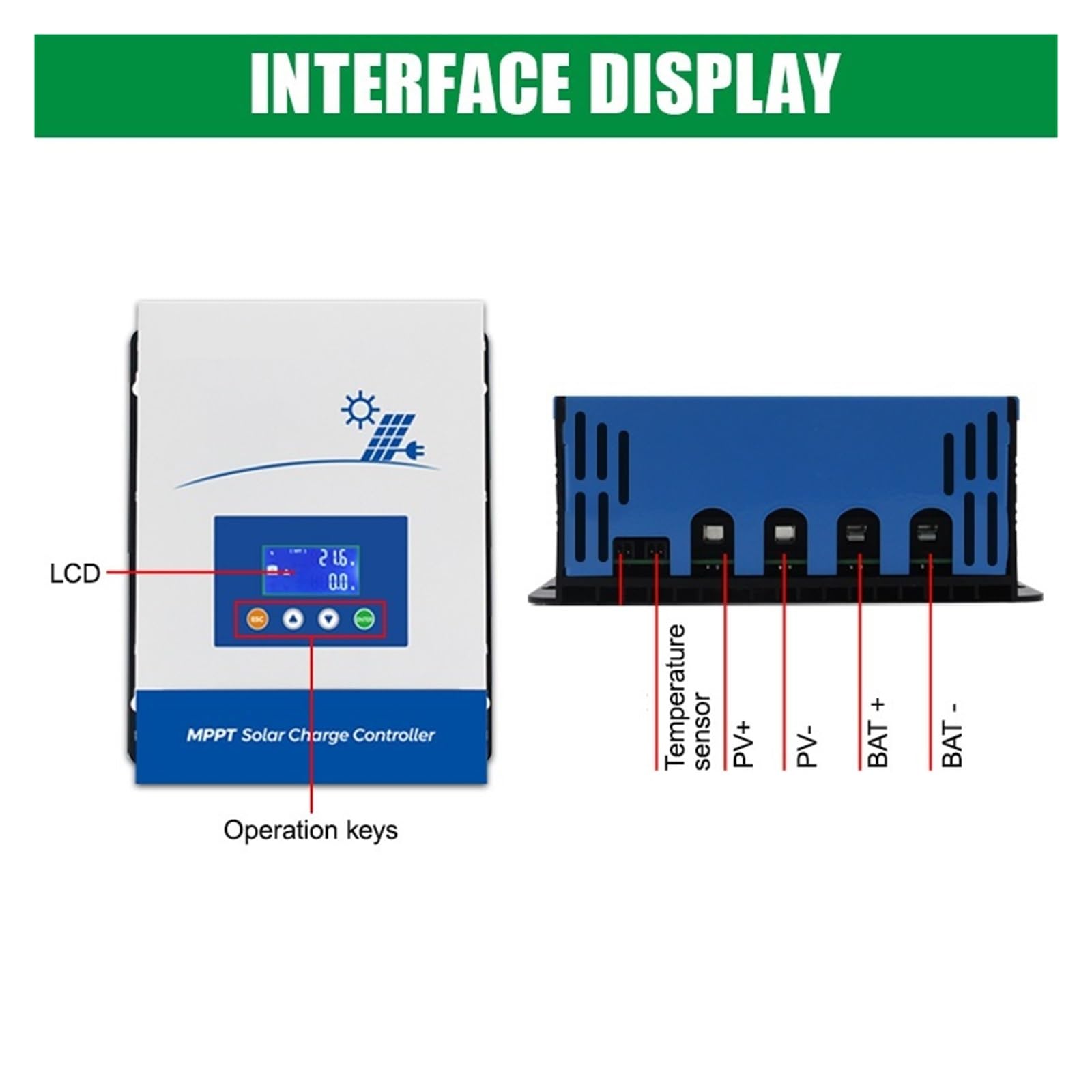 Kontroler Słoneczny MPPT 80A 100A Wejście PV 150VOC Regulator Ładowania Słonecznego Dla 12V 24V 36V 48V Kwasowo-ołowiowy Litowo Lifepo4(ICharger-MPPT-100A)