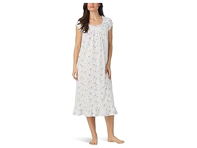 Eileen West Cotton Knit Cap Sleeve Long Nightgown Women