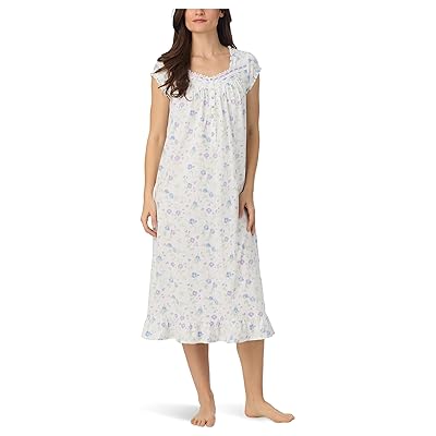 Eileen West Cotton Knit Cap Sleeve Long Nightgown Women