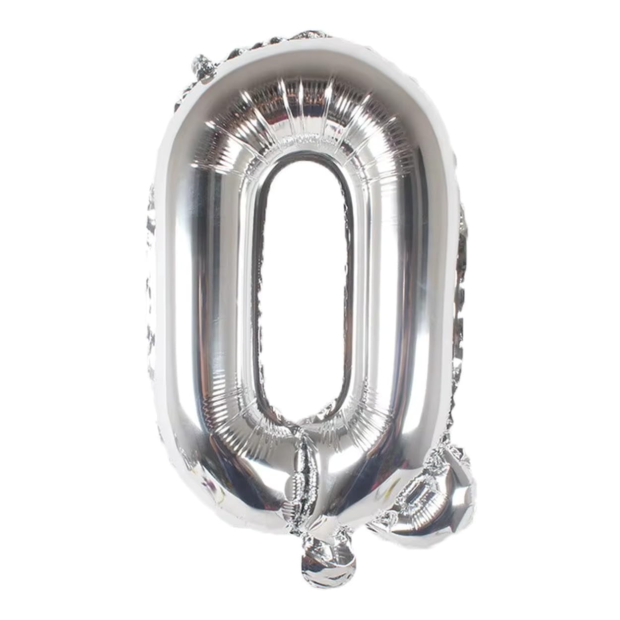 Foil Balloon Letter Q Silver 40 cm - Balloon Letters Decoration Party Balloon for Air Filling, Wedding, Birthday, New Year's Eve, Gift, Baby, Advertising, Shop Window, Photo Box, Name, Word