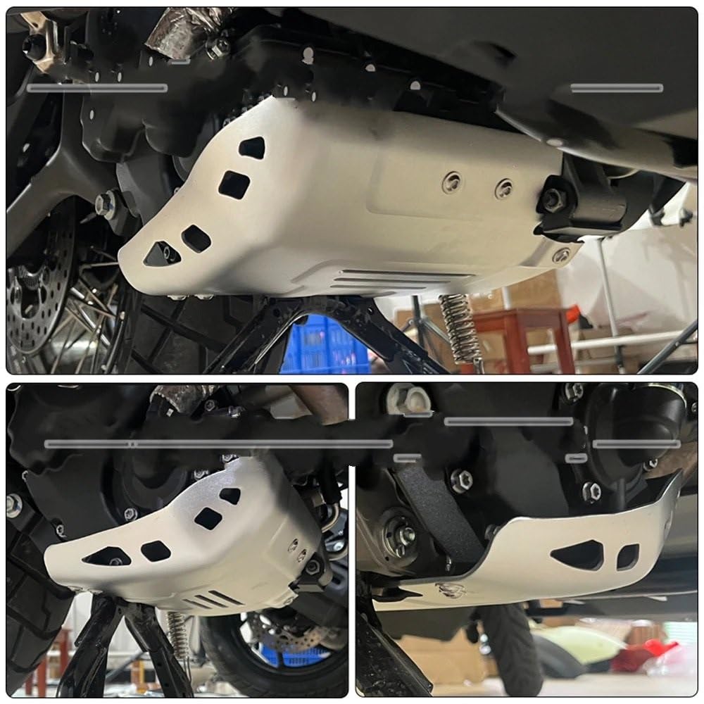 Protector de motor Adatto per ZONTE 368G 2026-Protezione del telaio del motore modificata Copertura in lega di alluminio Protezione sottoscocca(Silver)