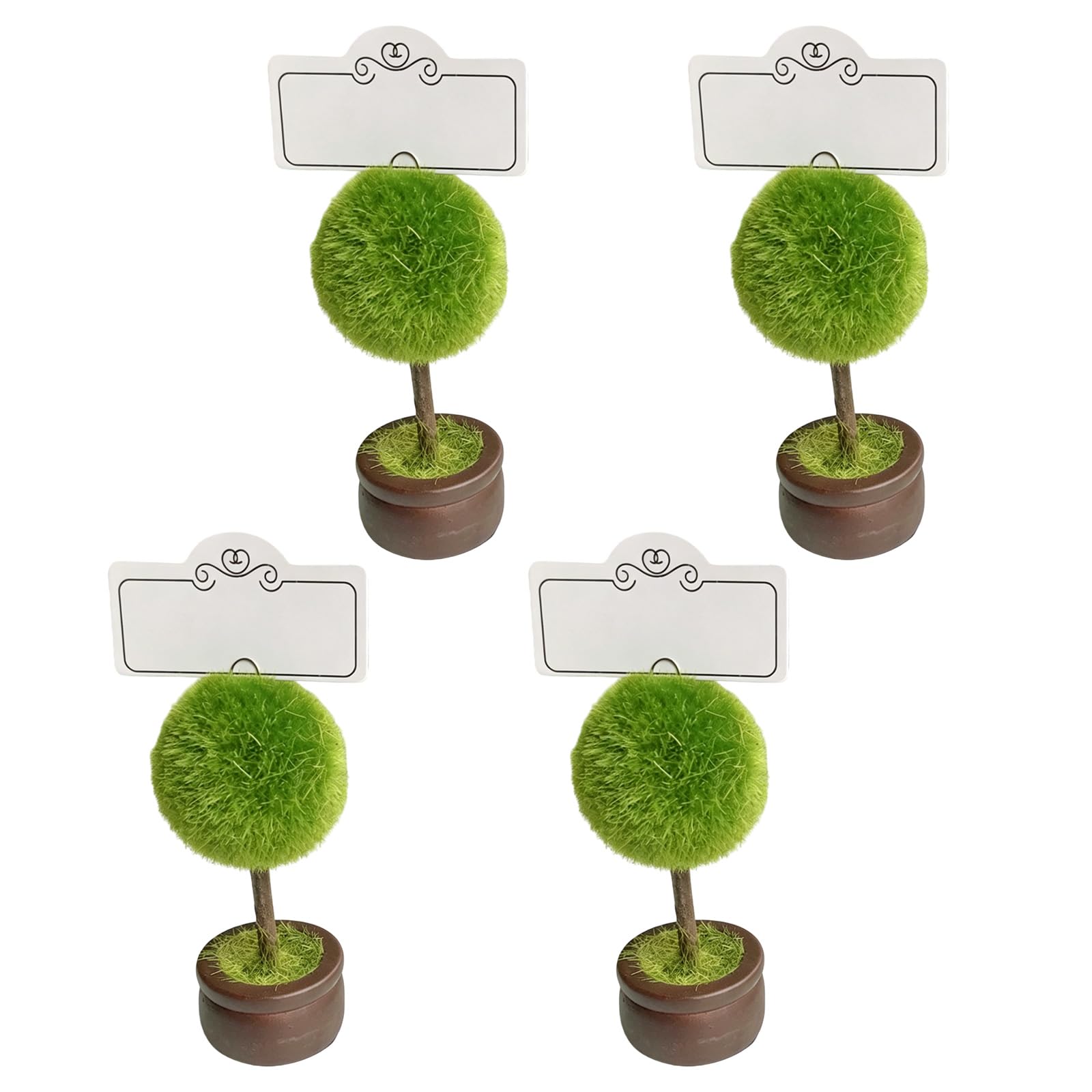 Piceioep Place Cards Stand with Green Plant Texture Name Card Stands for Corporate Event Decoration Celebratory Chair Place Marker