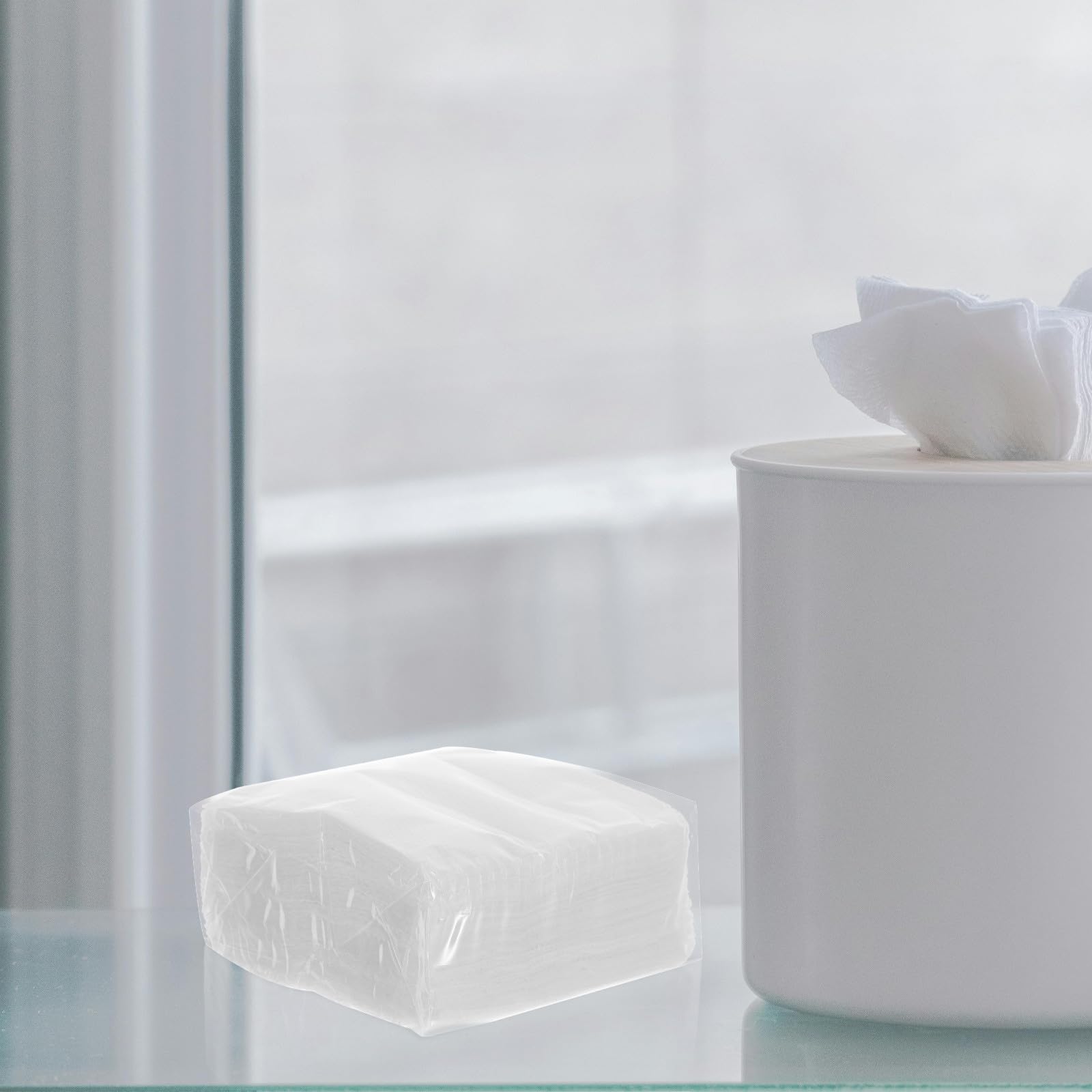 Gatuida Papier de Soie Épais Blanc 50 Feuilles Pliables pour Emballage Présent, Serviettes à Boissons, Usage Hôtel et Restaurant, Pâte de Bois Naturelle, Nettoyage, Usage Unique