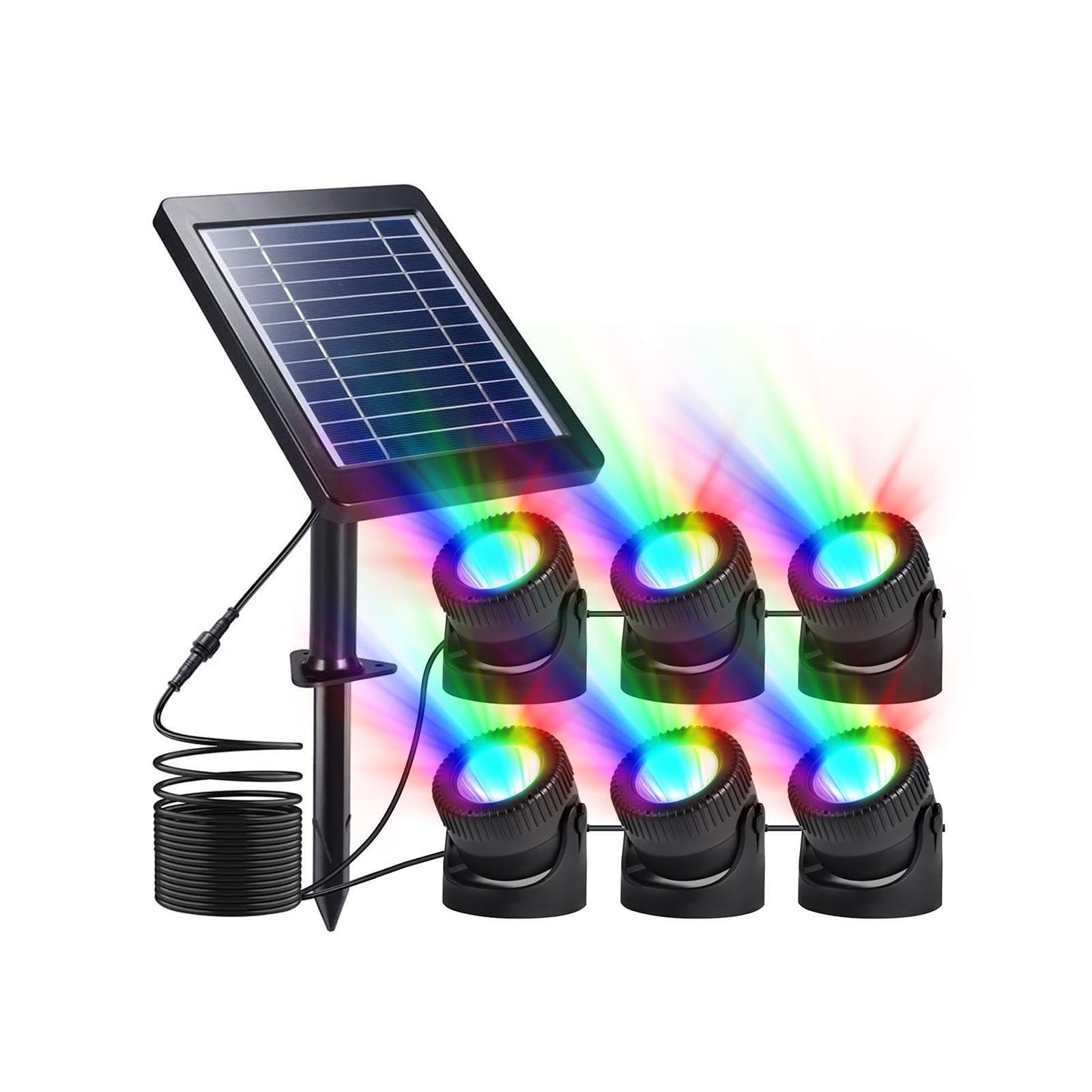 Le luci per laghetti ad energia solare IP68, resistenti e impermeabili, illuminano stagni e giardini, migliorando magnificamente l'atmosfera acquatica. Luce solare per