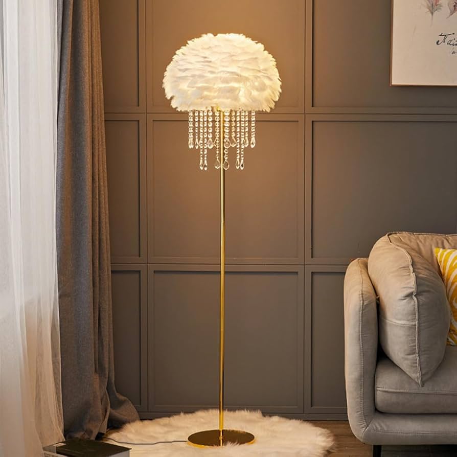 (LED電球おまけ)　ガチョウ羽　北欧風　スタンドランプ LED電球おまけ) ガチョウ羽 北欧風 スタンドランプ