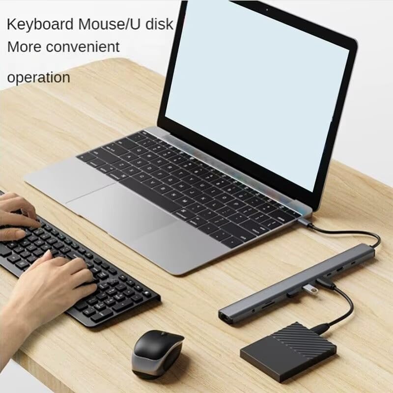 Image of WISTAR 10-in-1 Docking Station with 4K HDMI, PD Charging, SD /TF, 3 USB 3.0, USB C, RJ45 Ethernet, Audio, USB C Hub Multiport Adapter, Laptop Docking Station for Dell XPS /HP /Lenovo /Surface