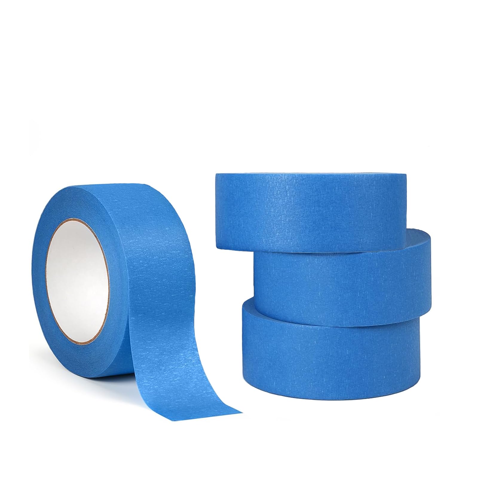 FSTIANXIA 4 Rolls Masking Tape for Painting,36mm x 20m Decorators Tape, Multi-Surface Painters Tape for Indoor Decorating,DIYers, Stick Well and No Residue Left (4, Blue, 36mm*20m)