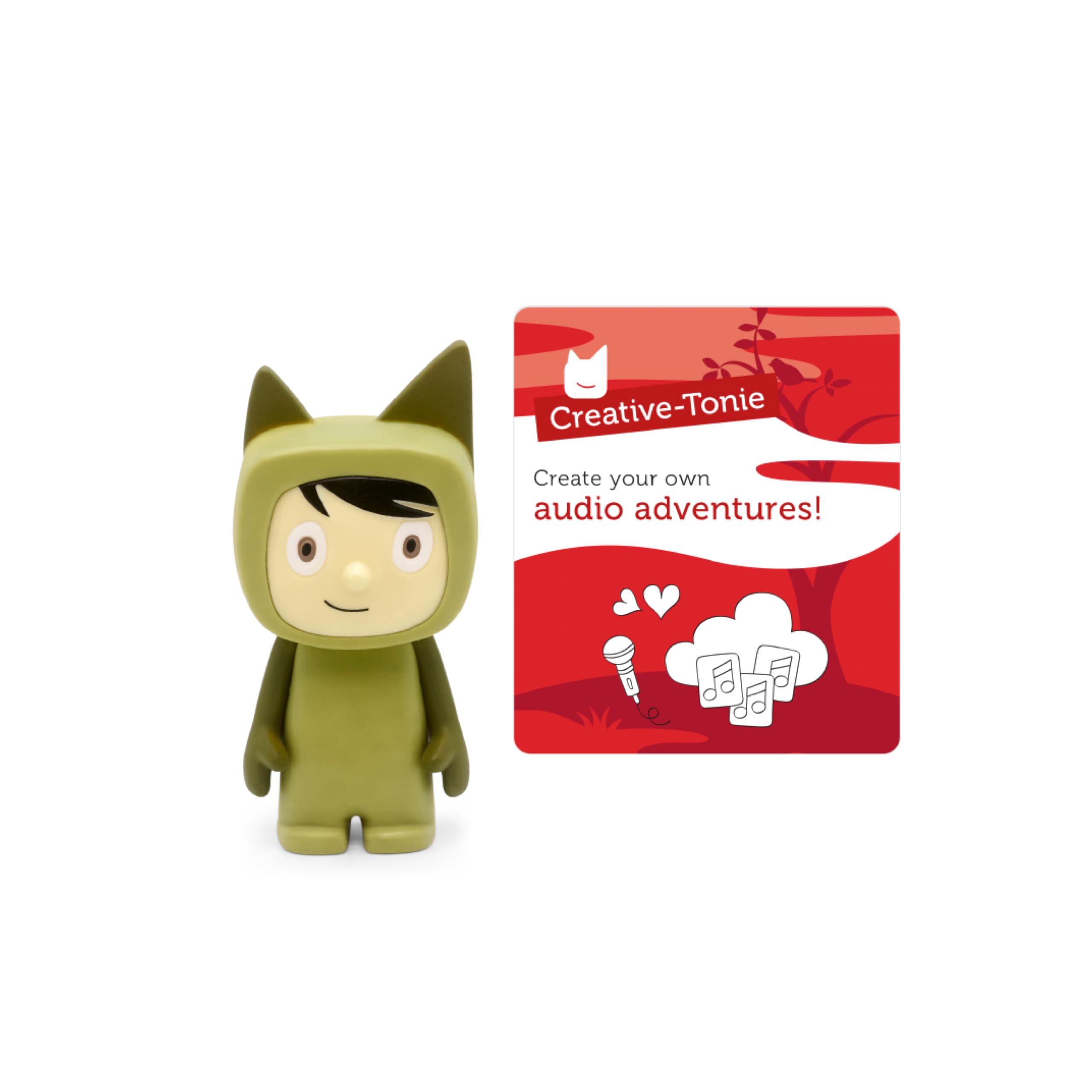 Tonies Creative Audio Character - Record and Upload up to 90 Minutes of Your Own Stories and Songs - Green/Light