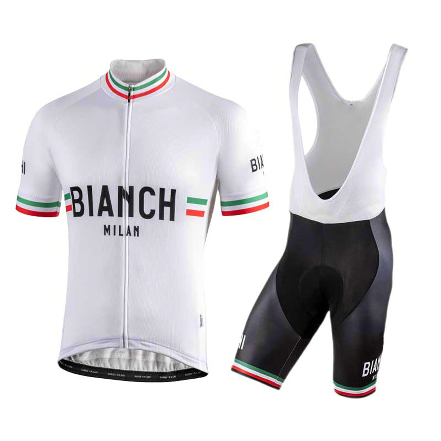 Freizeit Radbekleidung Set für Männer & Frauen, Auffälliges Fahrradtrikot und Radhose mit Trägern, Schnelltrocknend