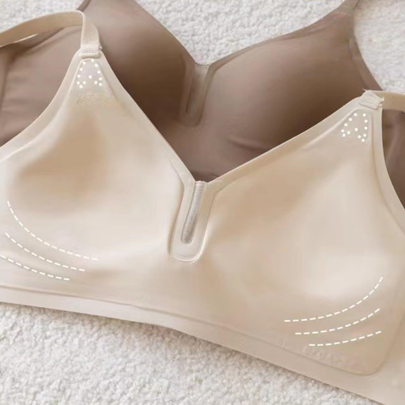 Biustonosze Minimiser dla kobiet UK Niski tył Bez fiszbin Ramiączka Wyściełany Push Up Halter Halterneck Plus Size Bezszwowy biustonosz sportowy Miękki, lekki biustonosz