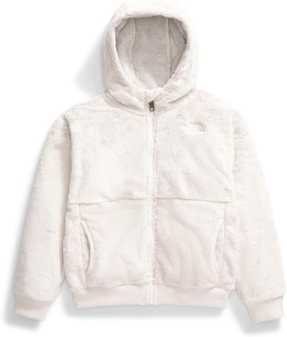 THE NORTH FACE Kids' Osito Full Zip Fleece Hoodie | Recycled Polyester Fleece Jacket With Ribbed Cuffs & Hem