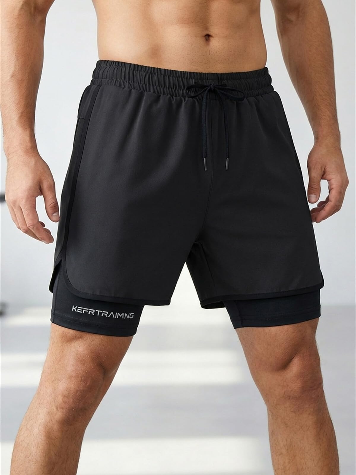 Pantalones cortos deportivos 2 en 1 para hombre, de secado rápido, ligeros, con bolsillos — view 7