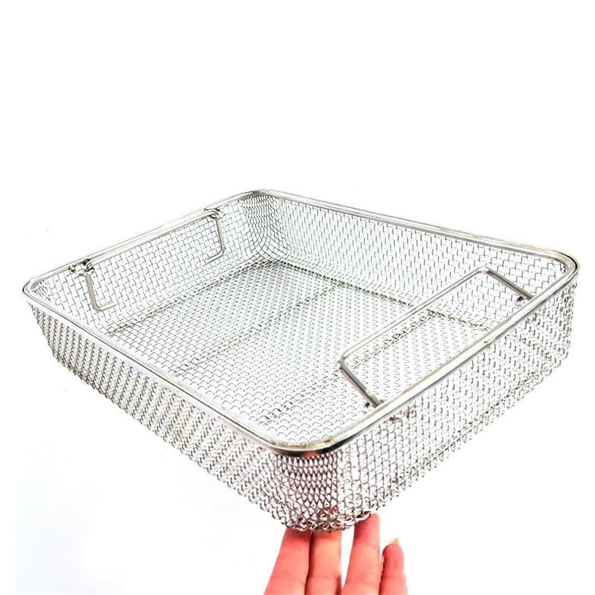 Cestas Perforadas De Malla Acero Inoxidable 304, Cesta De Malla De Esterilización para Operación Instrumentos Médicos, Bandeja De Esterilización De Cestas Perforadas Malla,30 * 25 * 7cm