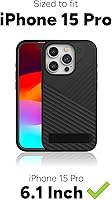 Vista 3 de ZAGG Denali Snap - Funda para iPhone 15 Pro con soporte, protección contra caídas (16 pies), funda texturizada de doble capa para teléfono celular