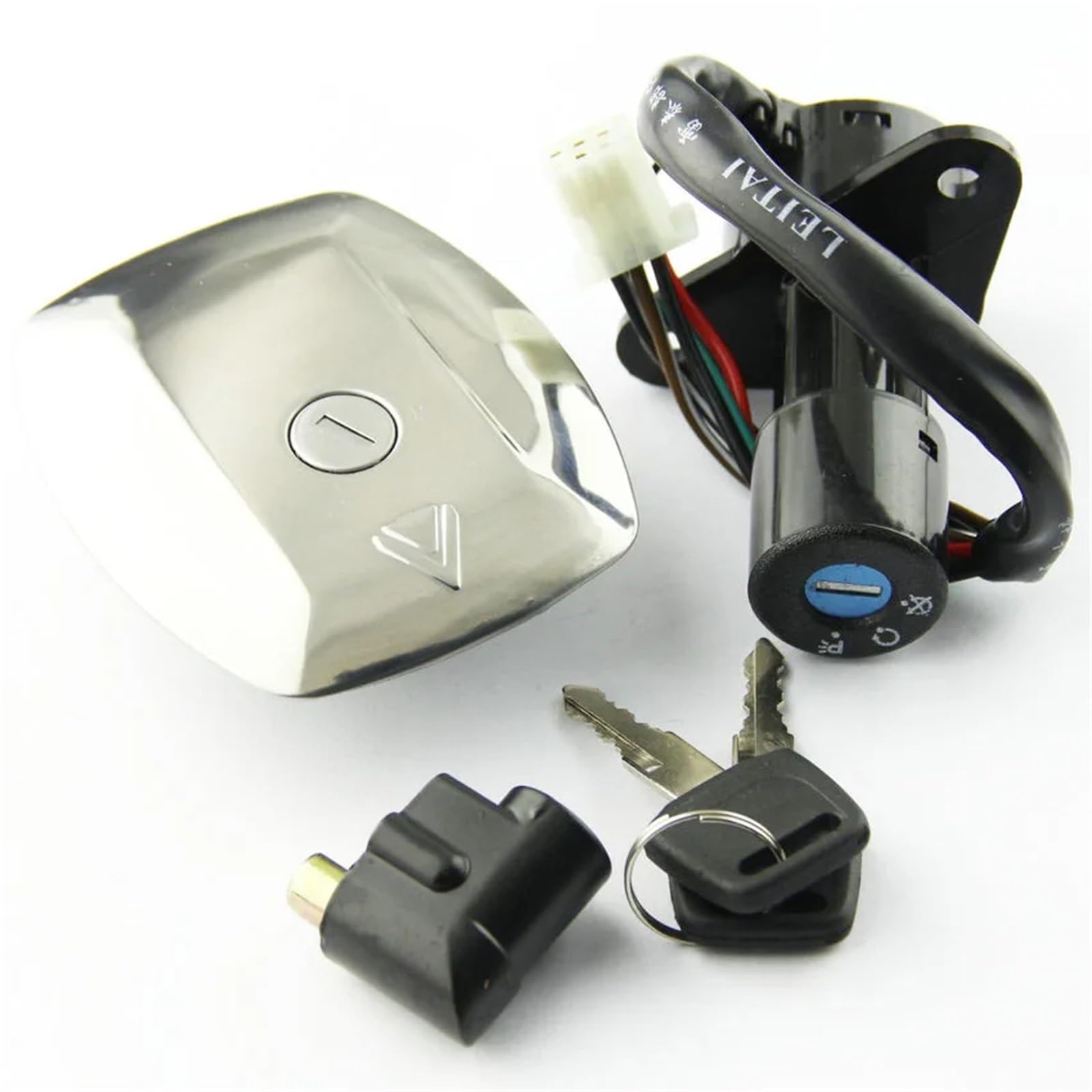 Moto Chiave Accensione Compatibile Con Suzuki Per GS125 1982-2000 Set Di Chiavi Per Interruttore Di Accensione E Avviamento Set Di Interruttori Di Accensione Per Moto Blocco Dell'interruttore