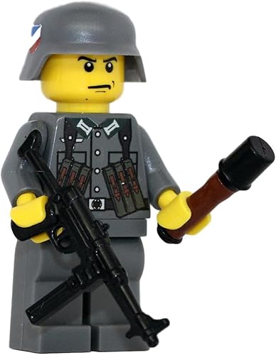 Modern Brick Warfare Minifigura personalizada alemana de la Segunda Guerra Mundial MP40 Soldado