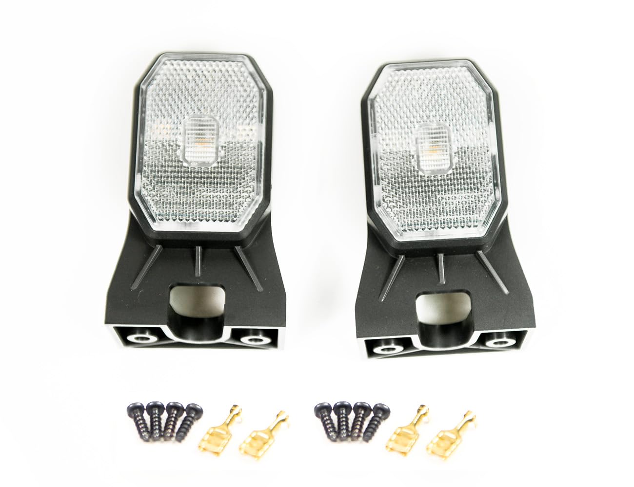 luces de posición laterales con soporte LED blanco 1 juego=2 piezas remolque camión caravana vehículo comercial remolque