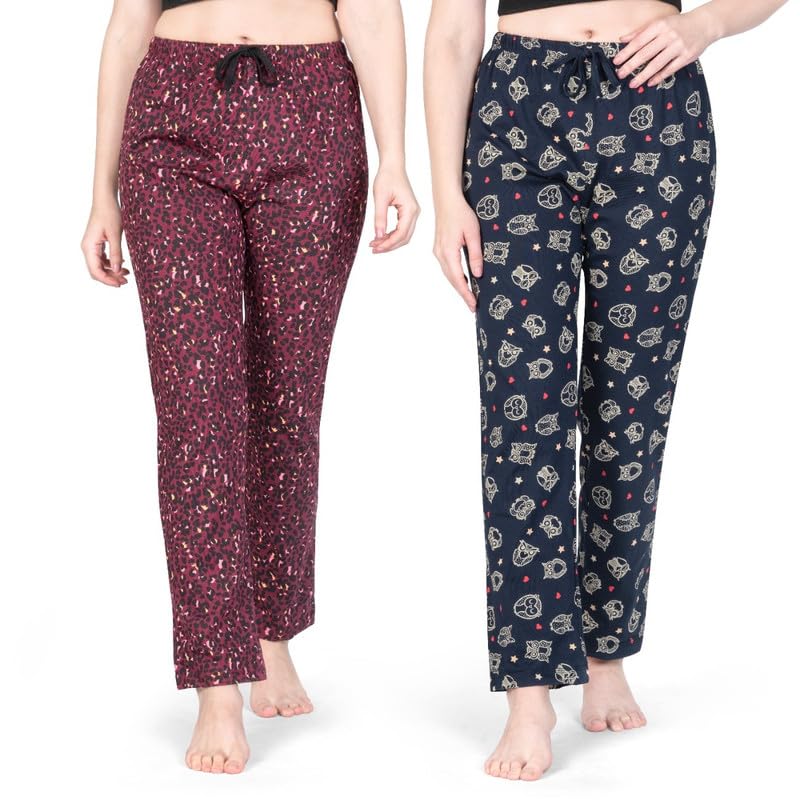 Women's Cotton All Over Printed Pyjama(Pack of 2)