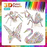 Kit de manualidades y manualidades para niñas, niños, rompecabezas en 3D para niños, juguetes para niños de 8 a 10 años. Juego de rompecabezas para colorear, regalo para niños de 5 a 12 años.