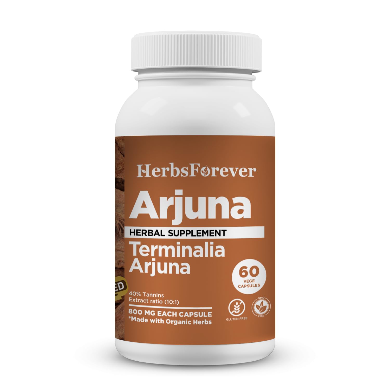 HerbsForever Arjuna Capsules (AYUSH Certified) High Strength 800mg Arjuna Extract For Heart Health & Cholestrol Control, 100% Herbal & Organic Traditional Ayurvedic Formulation - 60 Capsules (B0BRSSLKN6) Amazon Price History, Amazon Price Tracker