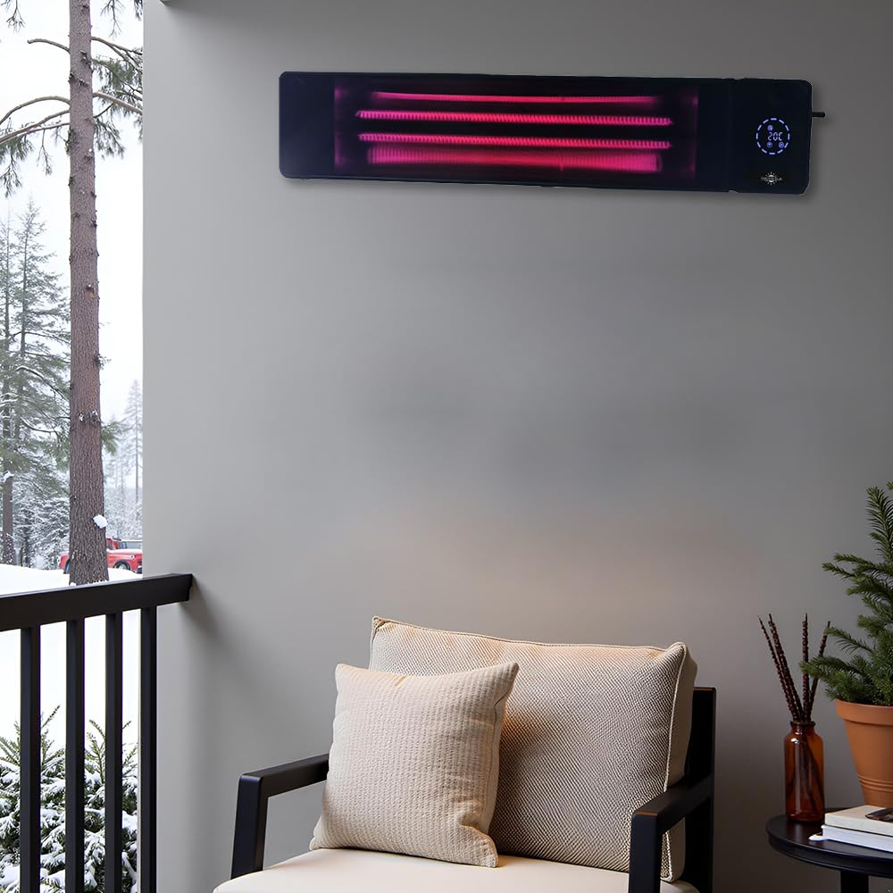 Grzejnik tarasowy na podczerwień 4500-2250W ElectricSun czarny, 100x18cm