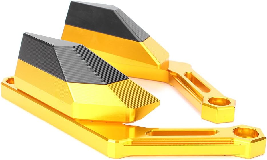 GZYF Motorcycle Frame Slider Guard Pad Falling Crash Protector Left & Right for Yamaha MT-09/FZ-09 2013-2018, Gold
