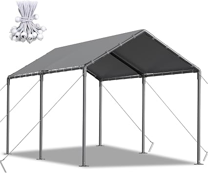 Carport Canopy 10x20 Heavy Duty, Portable Carports Garage, Car Port with Waterproof and UV-Proof Canopy for All Season