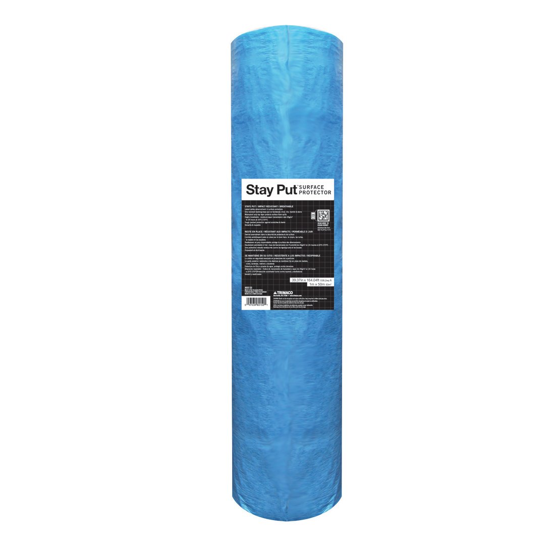 TrimacoStay Put Surface Protector, Blues, 39.37-inch x 164.04-feet