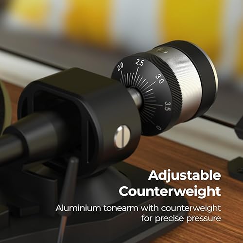 Miniatura 4 de i-box Stylus, tocadiscos, tocadiscos de vinilo con Bluetooth, tocadiscos con altavoces estéreo integrados de 10 W, esferas amplificadoras premium,