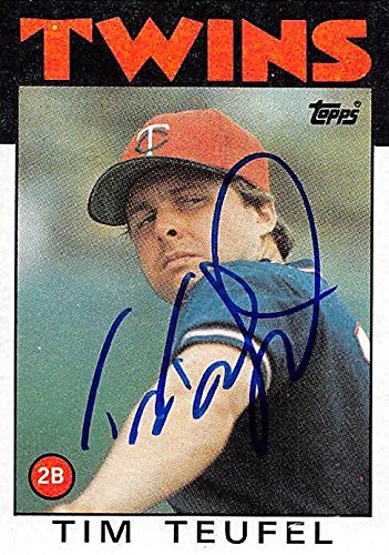 Sports Memorabilia Autograph Warehouse 247340 Tim Teufel Autographed Baseball Card - Minnesota Twins 1986 Topps - No. 667