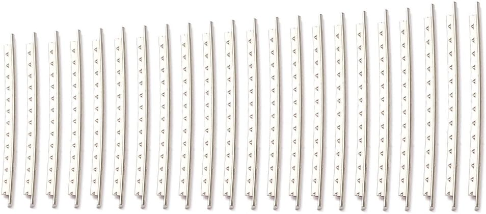 Guitar Fretwire,22Pcs Nickel-plated Copper 2.2mm Fret Wire Set for Electric Acoustic Guitar 22 Frets Fingerboard,Sliver
