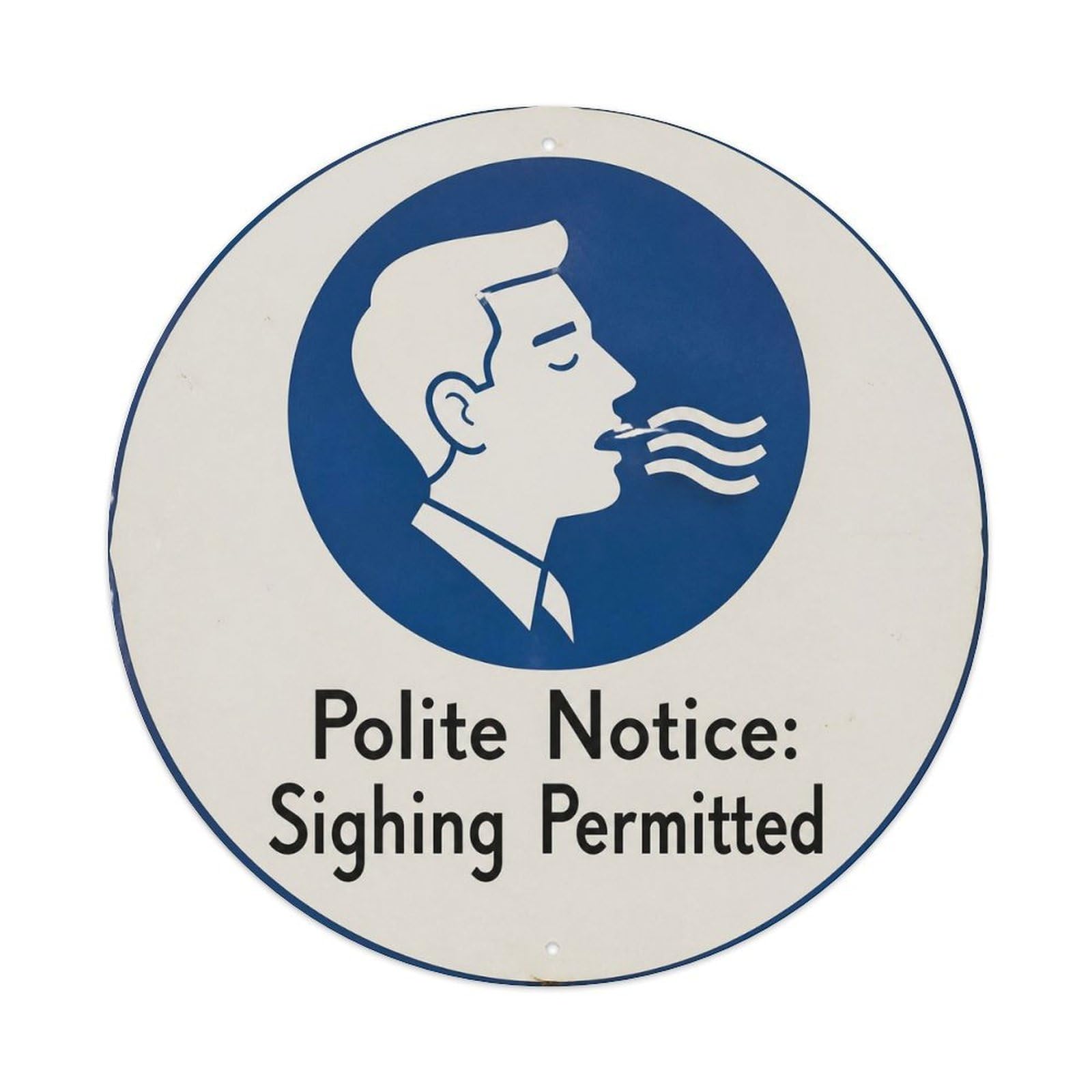 Olyhtr 8X8inch Classic Style Polite Manners Dry Humor British Screenprint Style Metal Tin Sign
