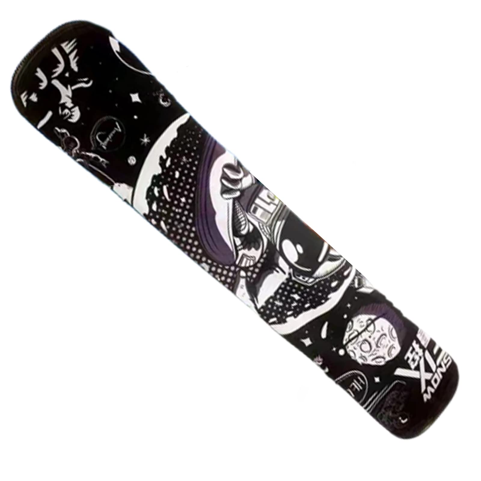 WEALTHY73 Snowboard Bag Snowboard Ski Bag SBR Elastic Diving Material Thickened Wear-Resistant Waterproof Single Shoulder Storage Bag, Doodle,140CM