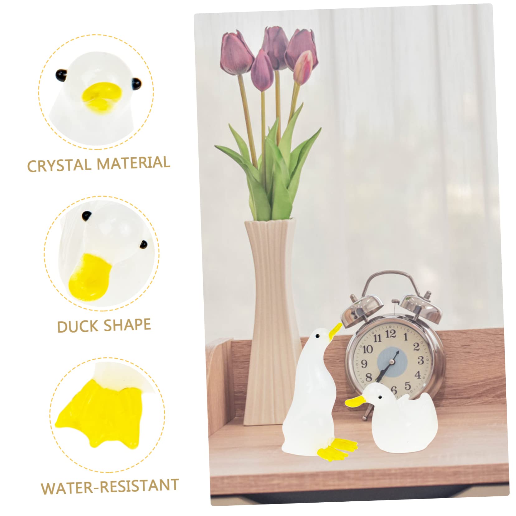 TOPBATHY 6stücke Wasserfall Kristall Ente Figurine Handgefertigte Tier Dekoration Für Tisch Wohnzimmer Garten Süßes Für Geburtstage Und Besondere Anlässe